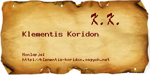 Klementis Koridon névjegykártya